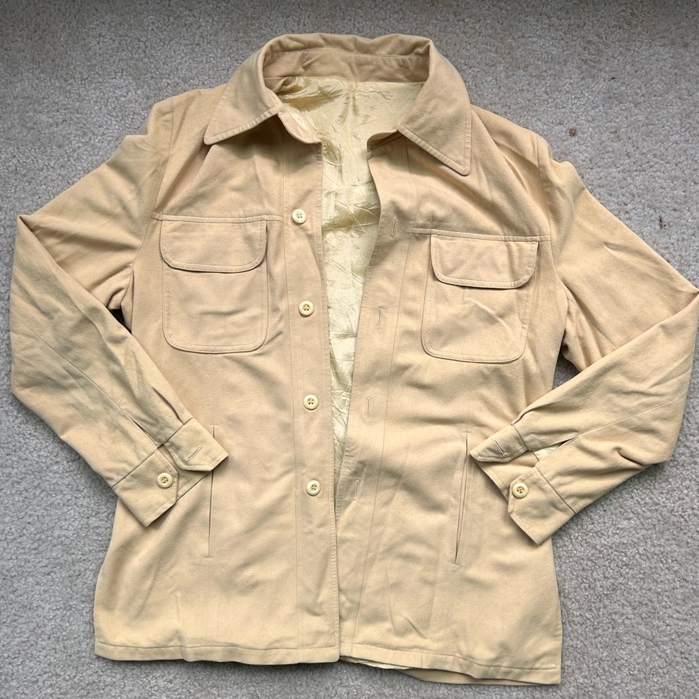 Unisex yellow/ tan Lord & Taylor vintage jacket